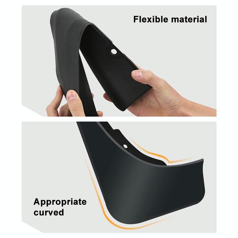 4Pcs / Set Car Auto Soft Plastic Splash Flaps Fender Guard - For Mercedes-Benz C-Class W205 2015-2020 5