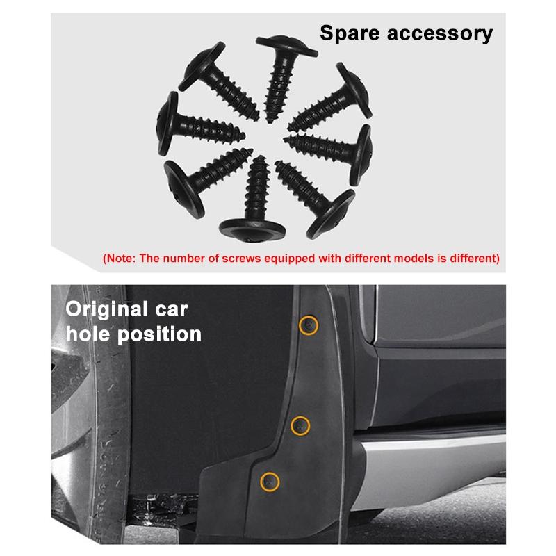 4Pcs / Set Car Auto Soft Plastic Splash Flaps Fender Guard - For Mercedes-Benz C-Class W205 2015-2020 13
