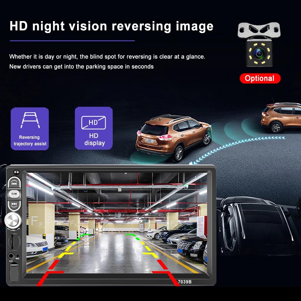 7 Inch Mp5 Bluetooth Carplay Player With Reversing Camera - Standard + 4 Lights 10