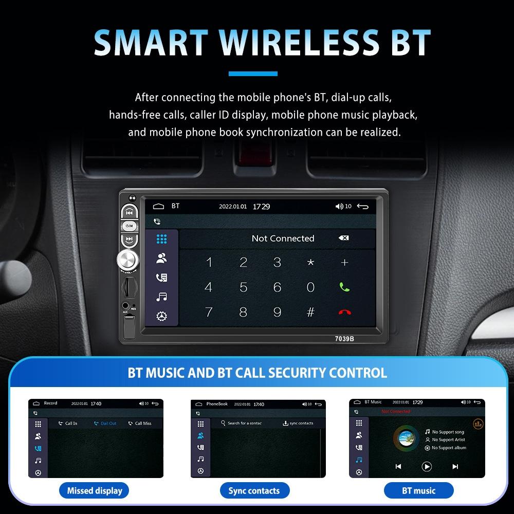 7 Inch Mp5 Bluetooth Carplay Player With Reversing Camera - Standard + 4 Lights 11