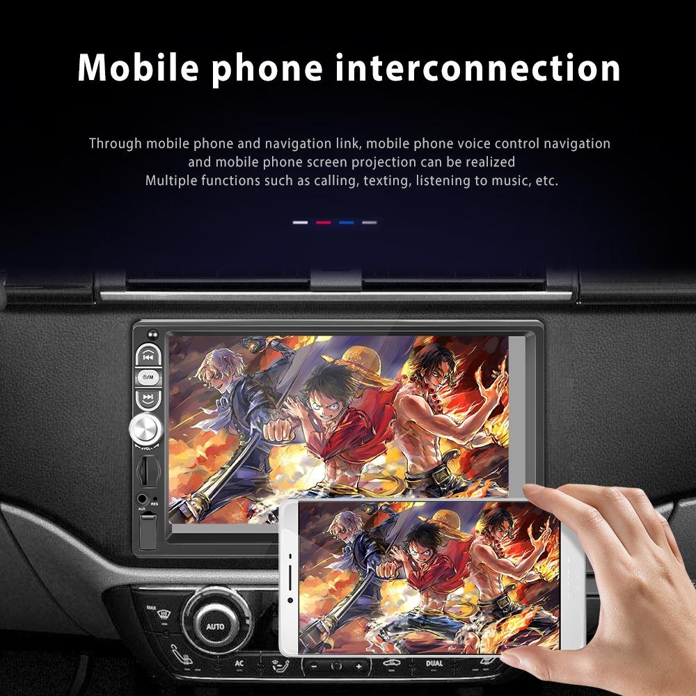 7 Inch Mp5 Bluetooth Carplay Player With Reversing Camera - Standard + 4 Lights 12