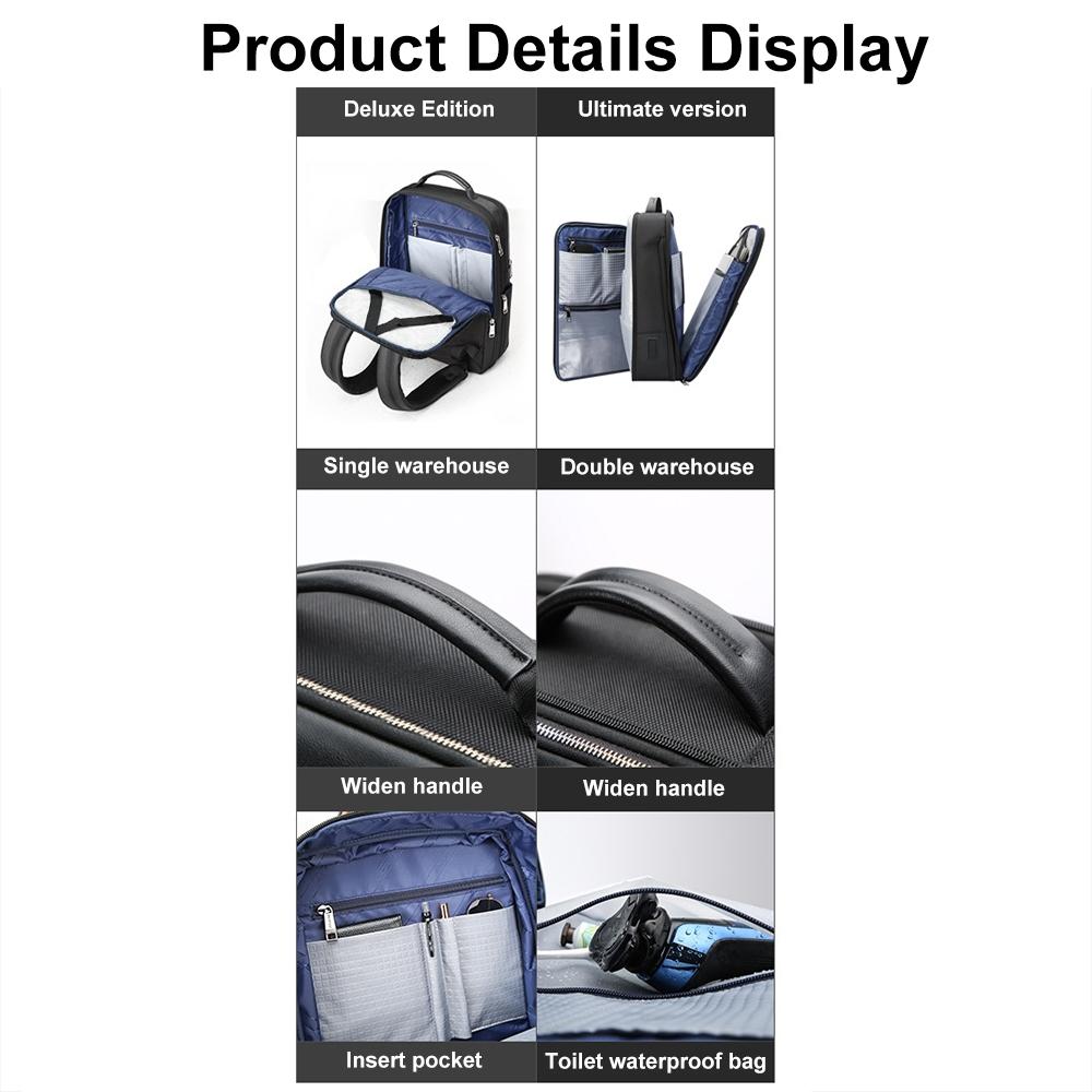 Waterproof Travel Laptop Backpack with Usb & Type-c Port - Large Capacity - Deluxe 7