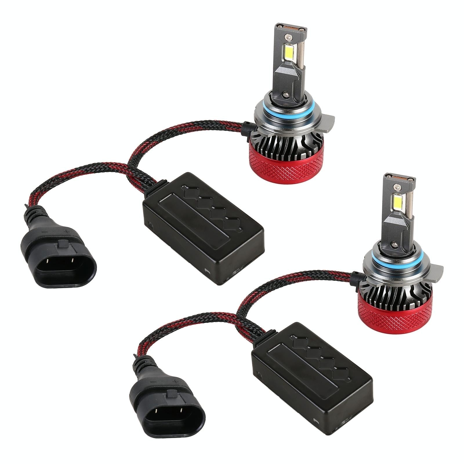 1 Pair 9012 Dc12V 65W 6000K 6500Lm Led Car Headlights 4