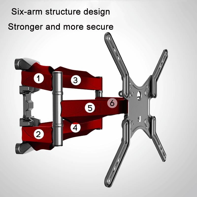 45-70 Inch Telescopic Swivel Tv Wall Mount Bracket 6