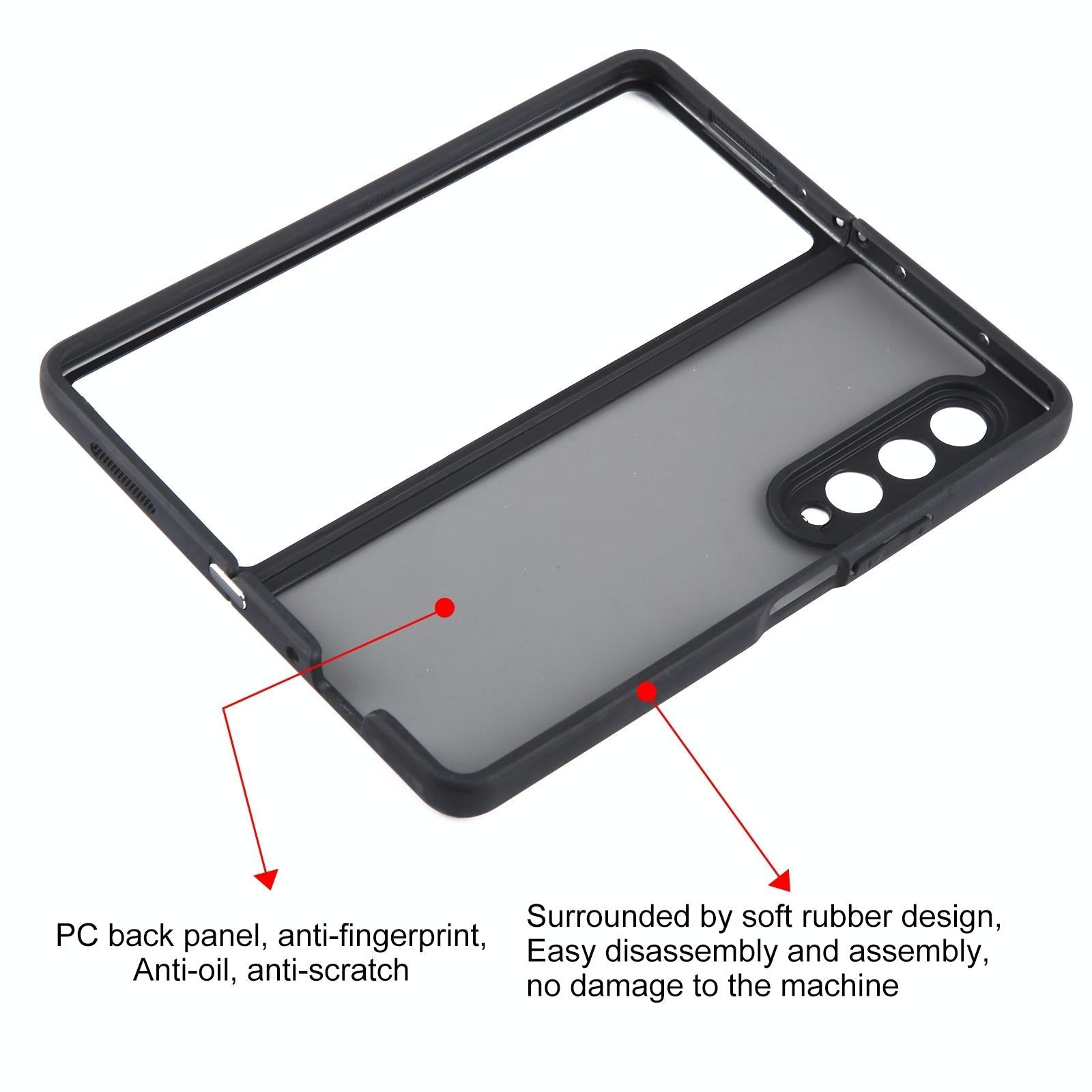 For Samsung Galaxy Z Fold4 5G Matte Tpu Pc Case 5