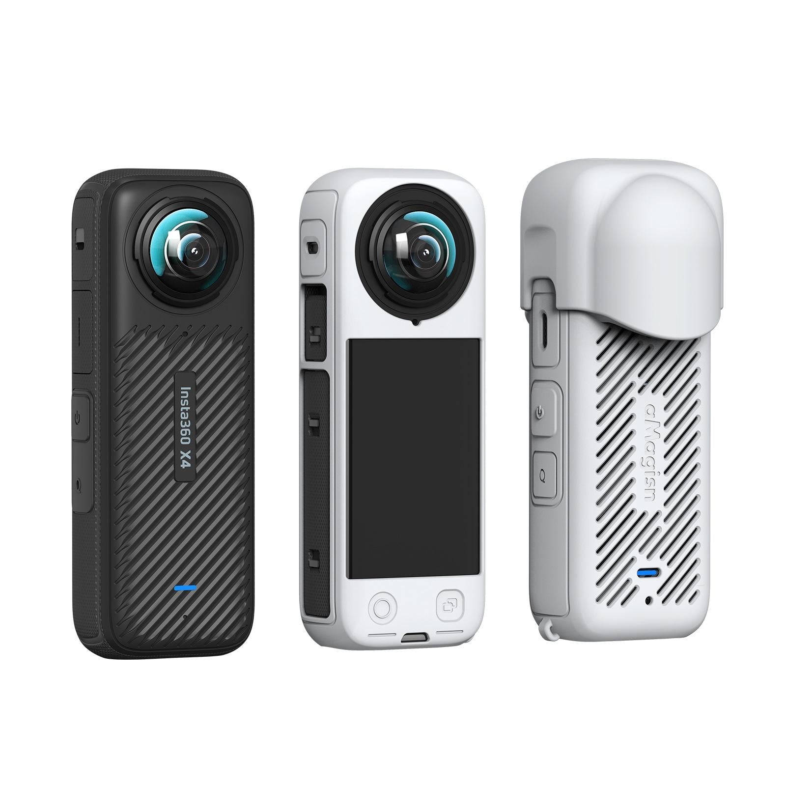 Amagisn Silicone Protective Cover for Insta360 X4 - Body Case + Lens Cover Gray 7
