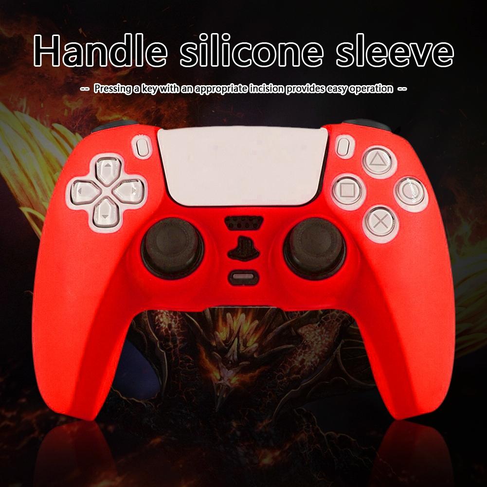 Red Silicone Protective Cover for Ps5 Controller 6
