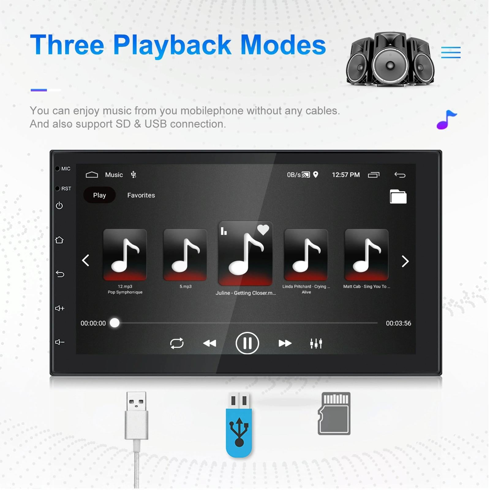 7 Inch Android 11 Carplay Navigation Player + Ahd Camera 7