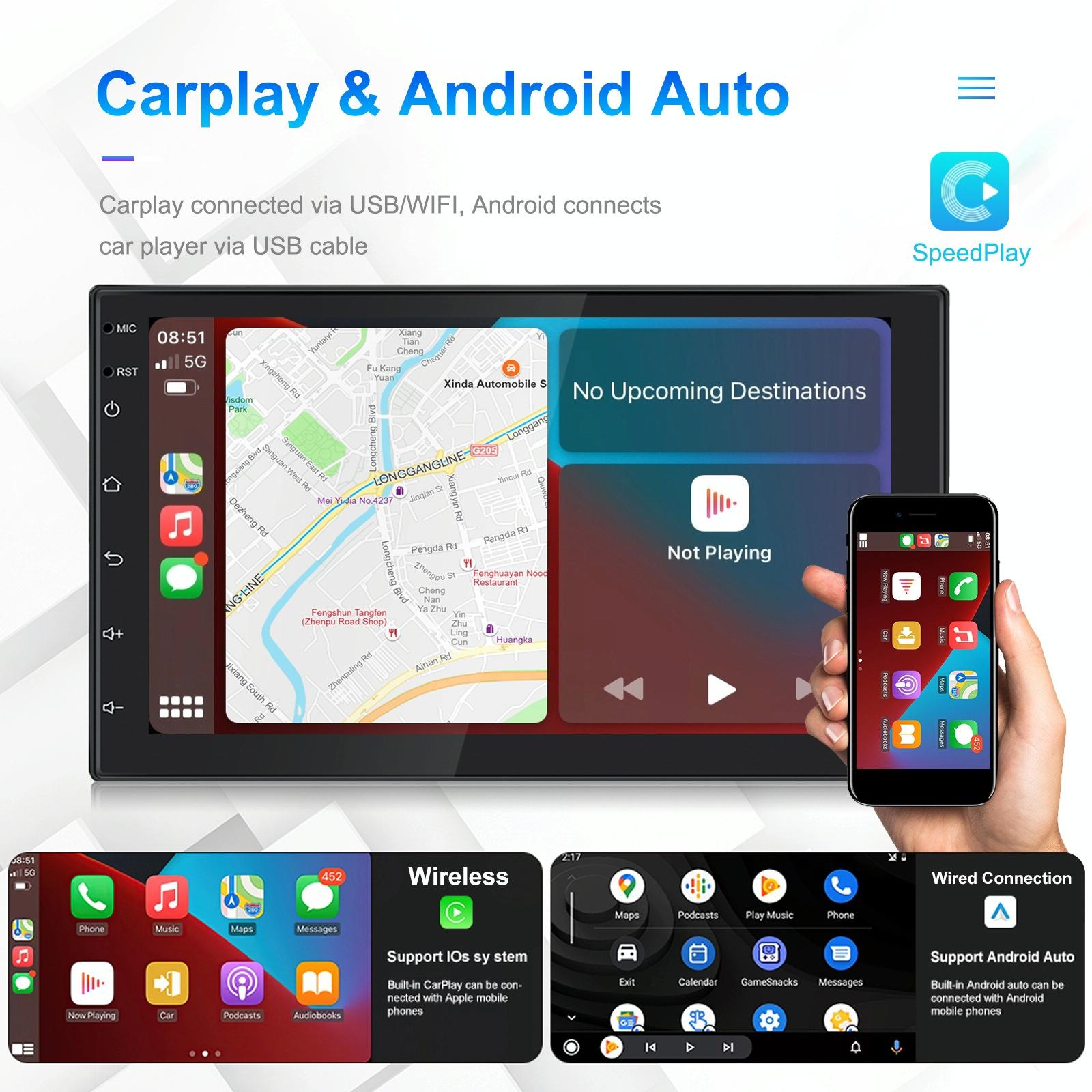 7 Inch Android 11 Carplay Navigation Player + Ahd Camera 9