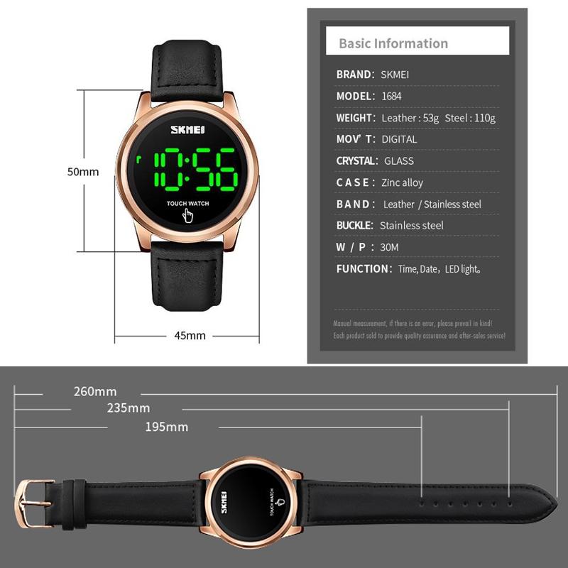 Men Electronic Sports Watch - Versatile Steel Belt - Gold 8