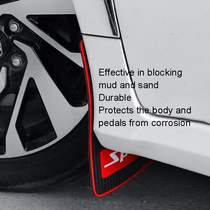 2Pcs Car Tire Mud Flap Modification Plastic Anti-Splash Mud Flap Fender Guard - Cat Eye - Cat Eye 5