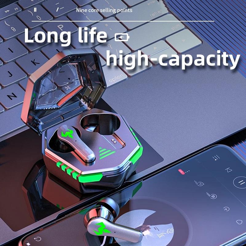Low Latency Wireless Bluetooth Game Earphones with Colourful Lights - Non-Digital Display 3