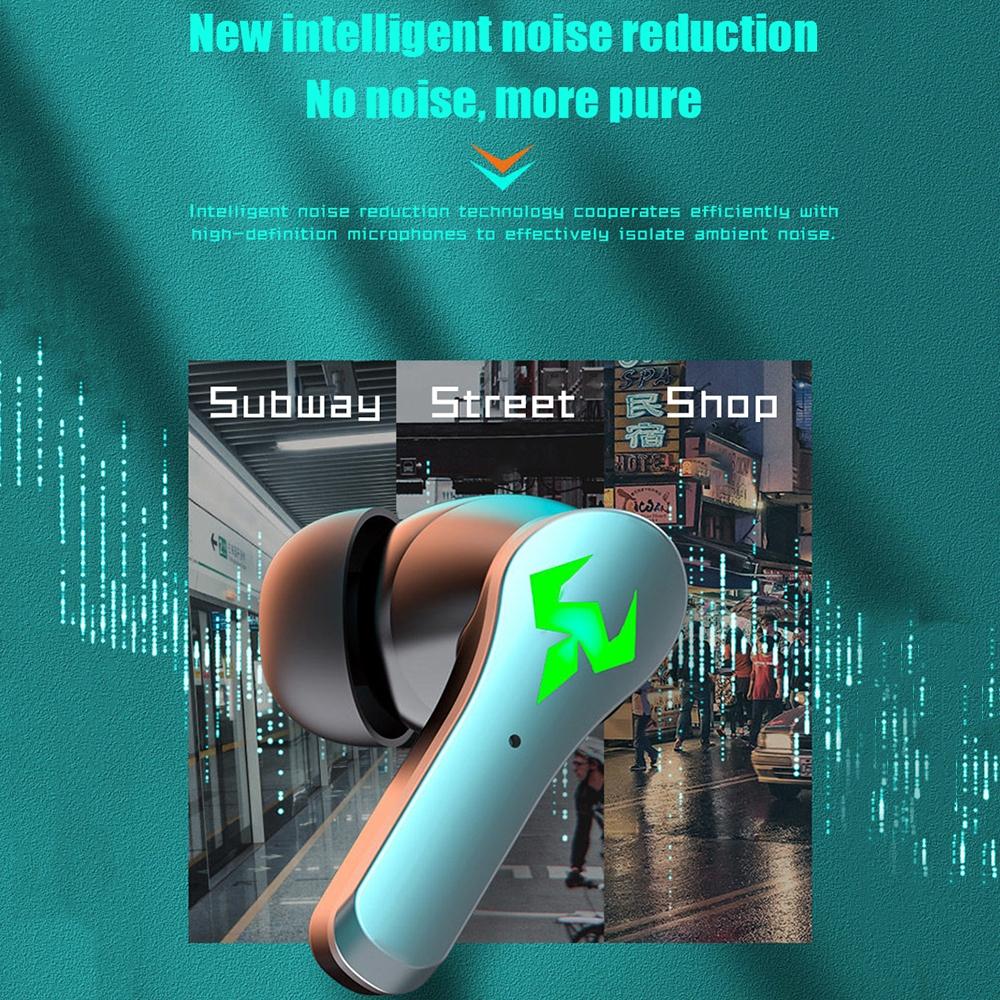 Low Latency Wireless Bluetooth Game Earphones with Colourful Lights - Non-Digital Display 12