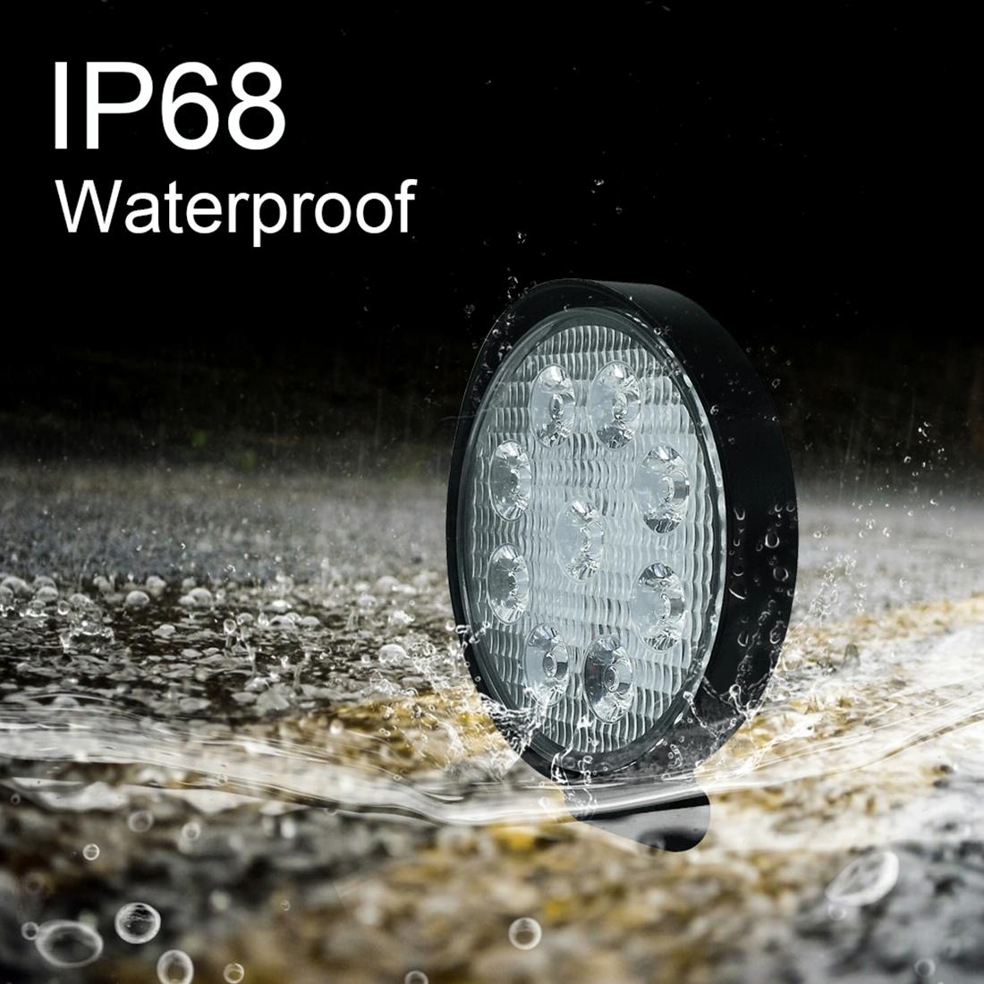 6.7W White Light Round - Shaped Waterproof Car Boat Marine Work Lights Spotlight Led Bulbs Dc 9 - 30V 10