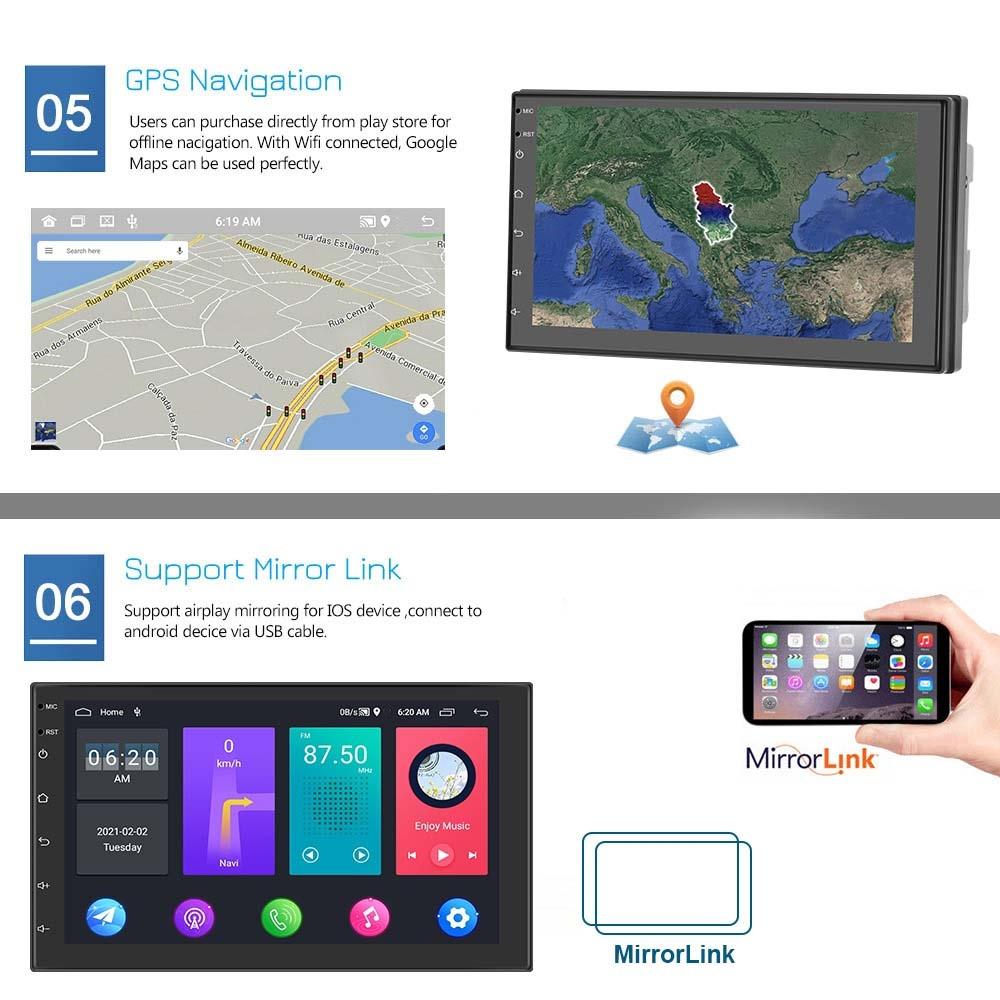10 Inch Android Wifi Car Navigation Player 2 + 32G Reversing Video Standard + 4Lights Camera 9