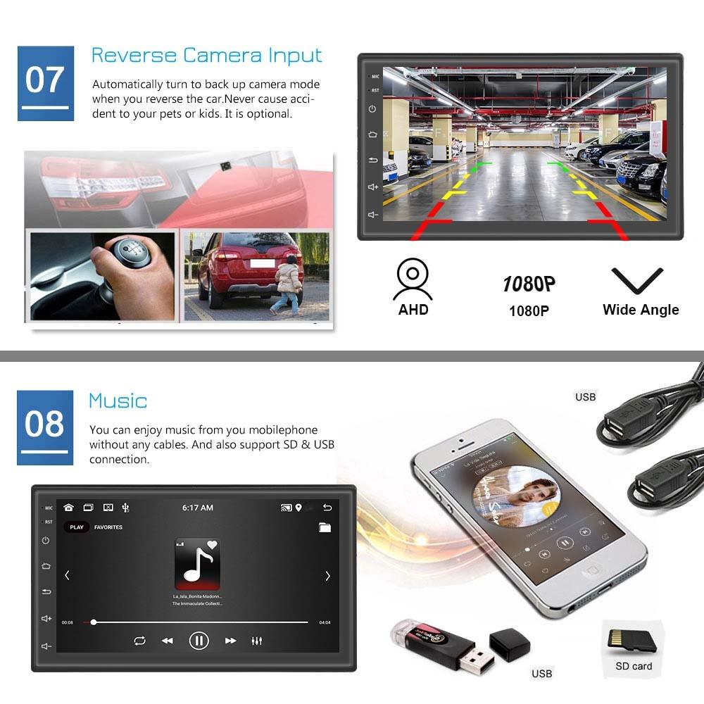 10 Inch Android Wifi Car Navigation Player 2 + 32G Reversing Video Standard + 4Lights Camera 10