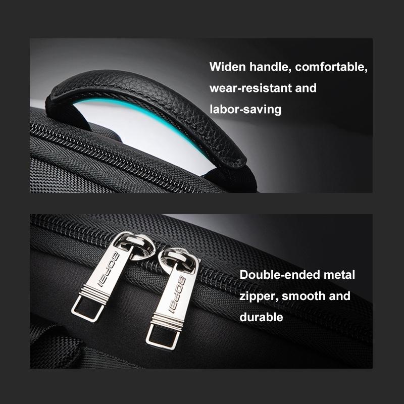 Waterproof Business Laptop Backpack - Genuine Leather Lightweight - Flagship 4