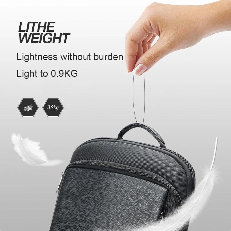 Waterproof Business Laptop Backpack - Genuine Leather Lightweight - Flagship 8