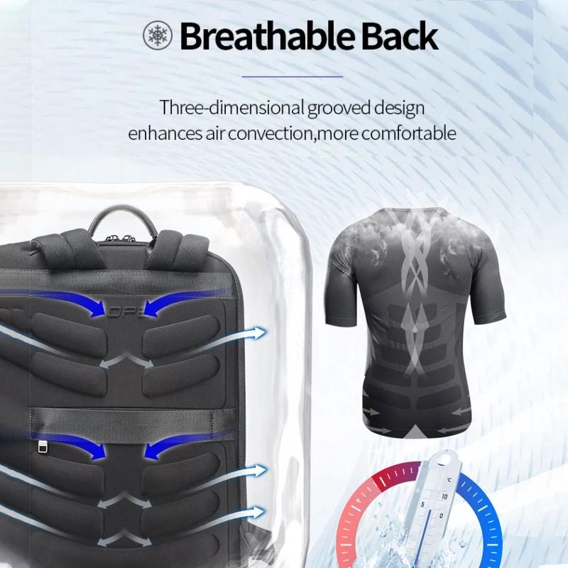 Waterproof Business Laptop Backpack - Genuine Leather Lightweight - Flagship 10