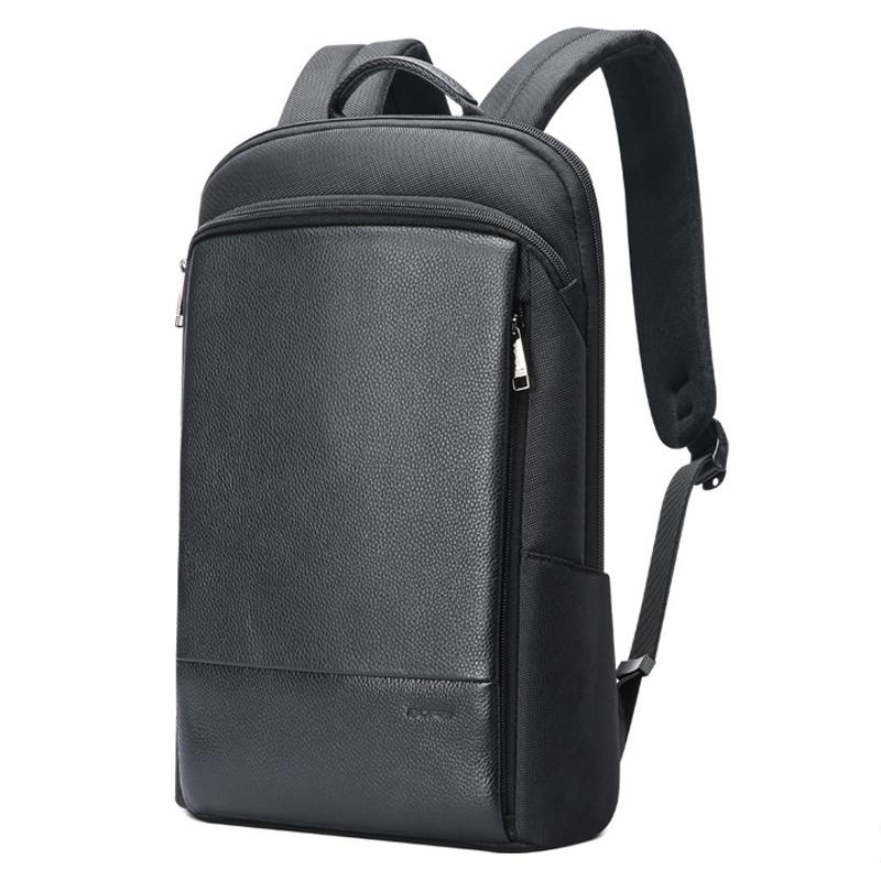 Waterproof Business Laptop Backpack - Genuine Leather Lightweight - Flagship 15
