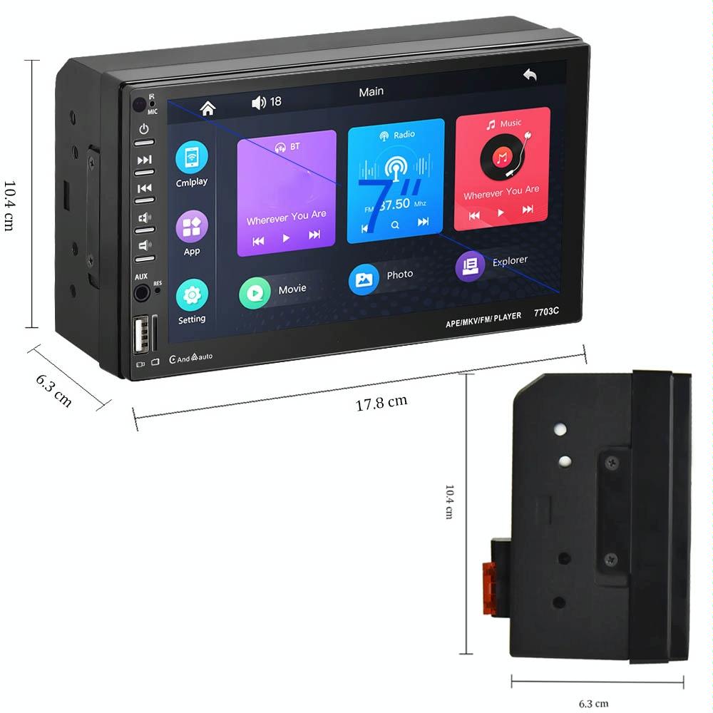 7 Inch Car Double Butt Mp5 Bluetooth Player + 4 Light Camera 4