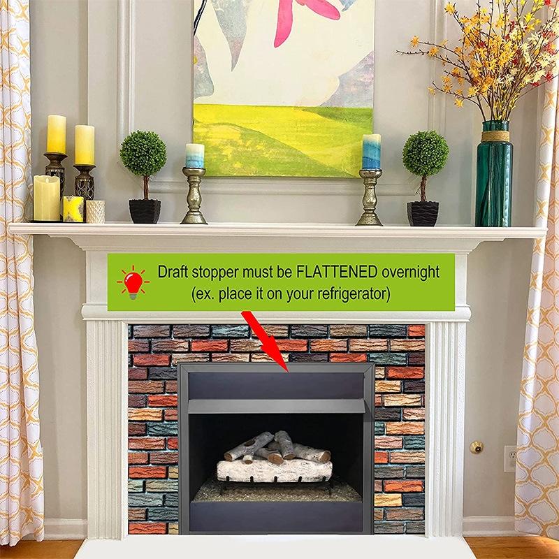 2-pack Magnetic Fireplace Draft Stopper - 101.6 x 10.16cm - Block Cold Air 5