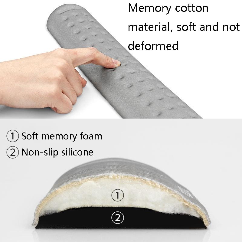 Silicone Memory Wrist Pad For Keyboard & Mouse Gray 4