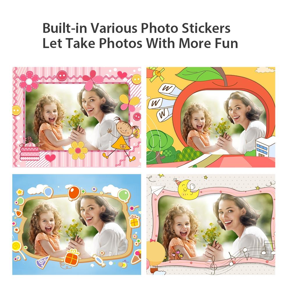 2.0-Inch 4X Zoom Hd Digital Camera For Kids - Blue - Yellow+32G 8
