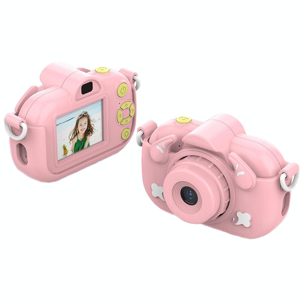 2.0-Inch 4X Zoom Hd Digital Camera For Kids - Blue - Yellow+32G 12