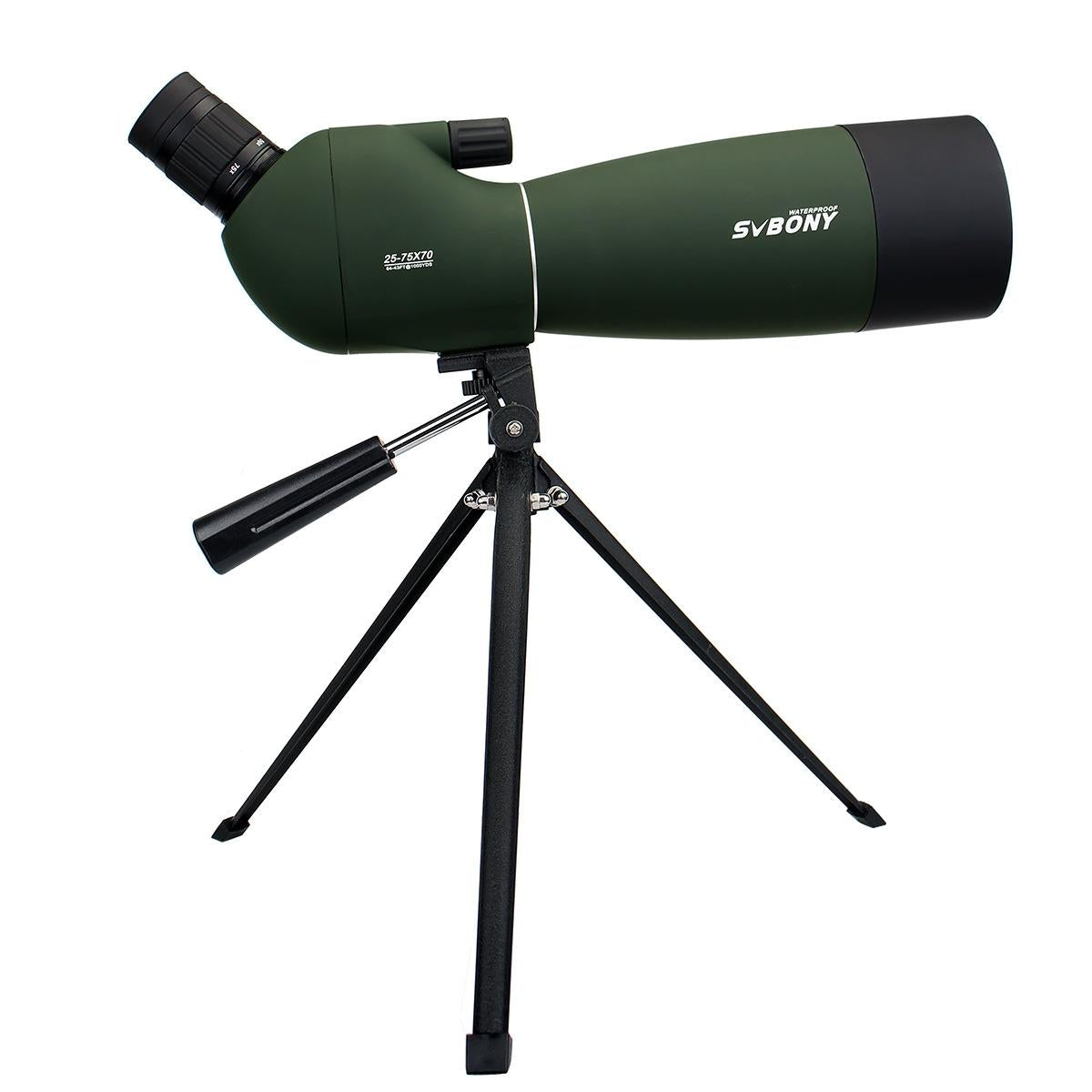 High Definition Birding Scope with Tripod - 25-75x70 - Green Film - 19Mm Eyepiece Red Film 5
