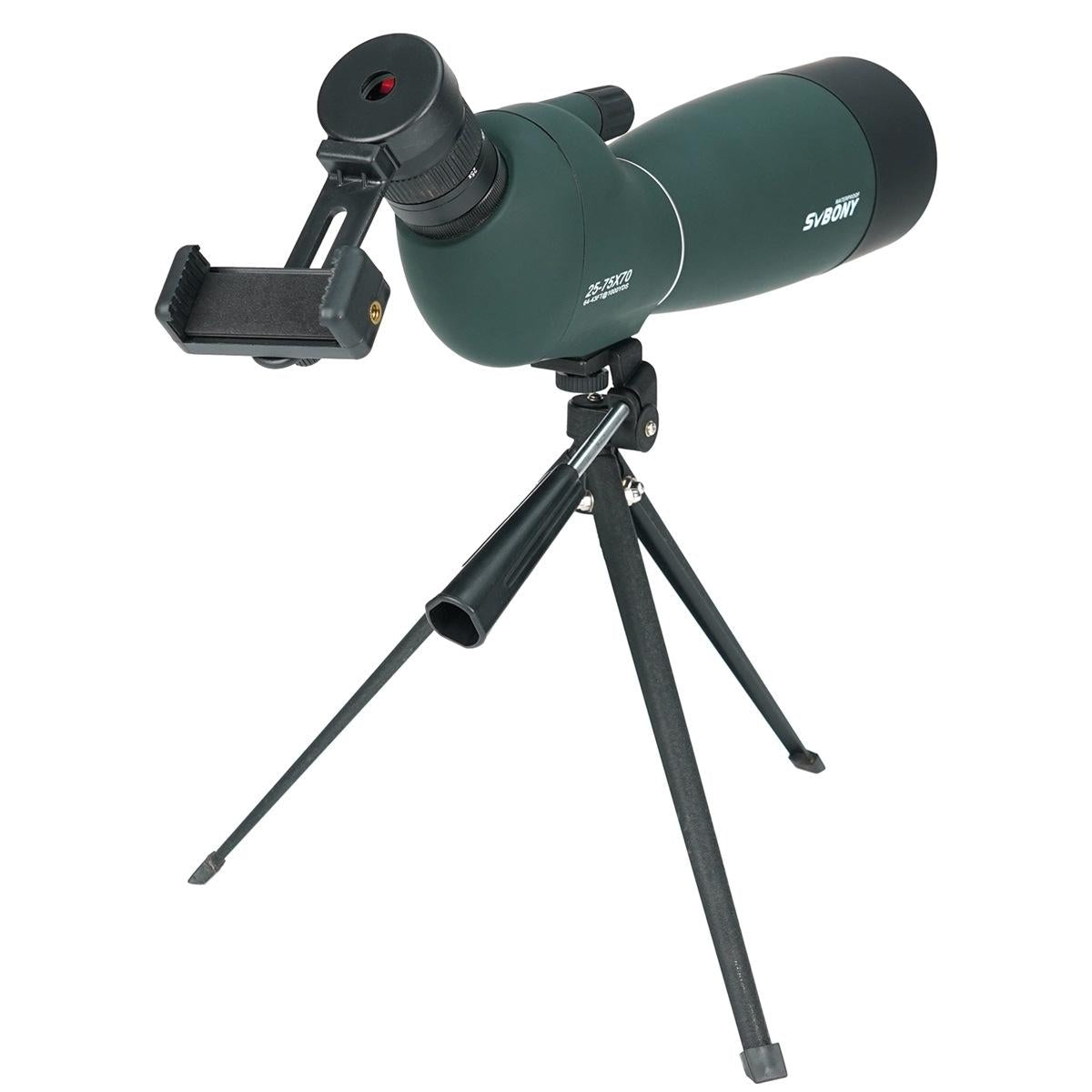 High Definition Birding Scope with Tripod - 25-75x70 - Green Film - 19Mm Eyepiece Red Film 8