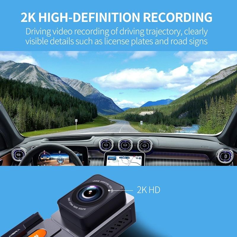 High Definition Car Wifi Dash Cam with Night Vision - 2k - Single Recording 2K 8