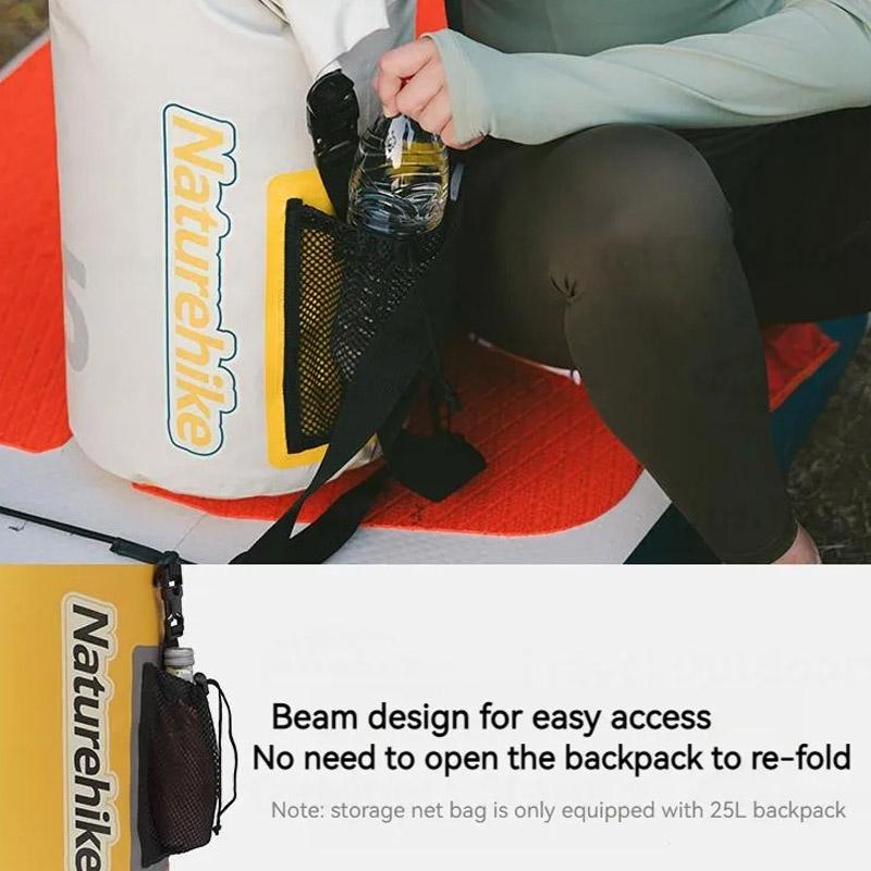 Waterproof Rafting Bag Dry Wet Separate Shoulder Pack For Outdoor Swimming 10L Green - 15L White 7