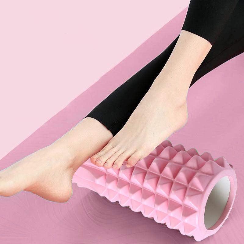 3-In-1 Hollow Eva Foam Roller Set For Muscle Relaxation And Yoga 33Cm Pink 10