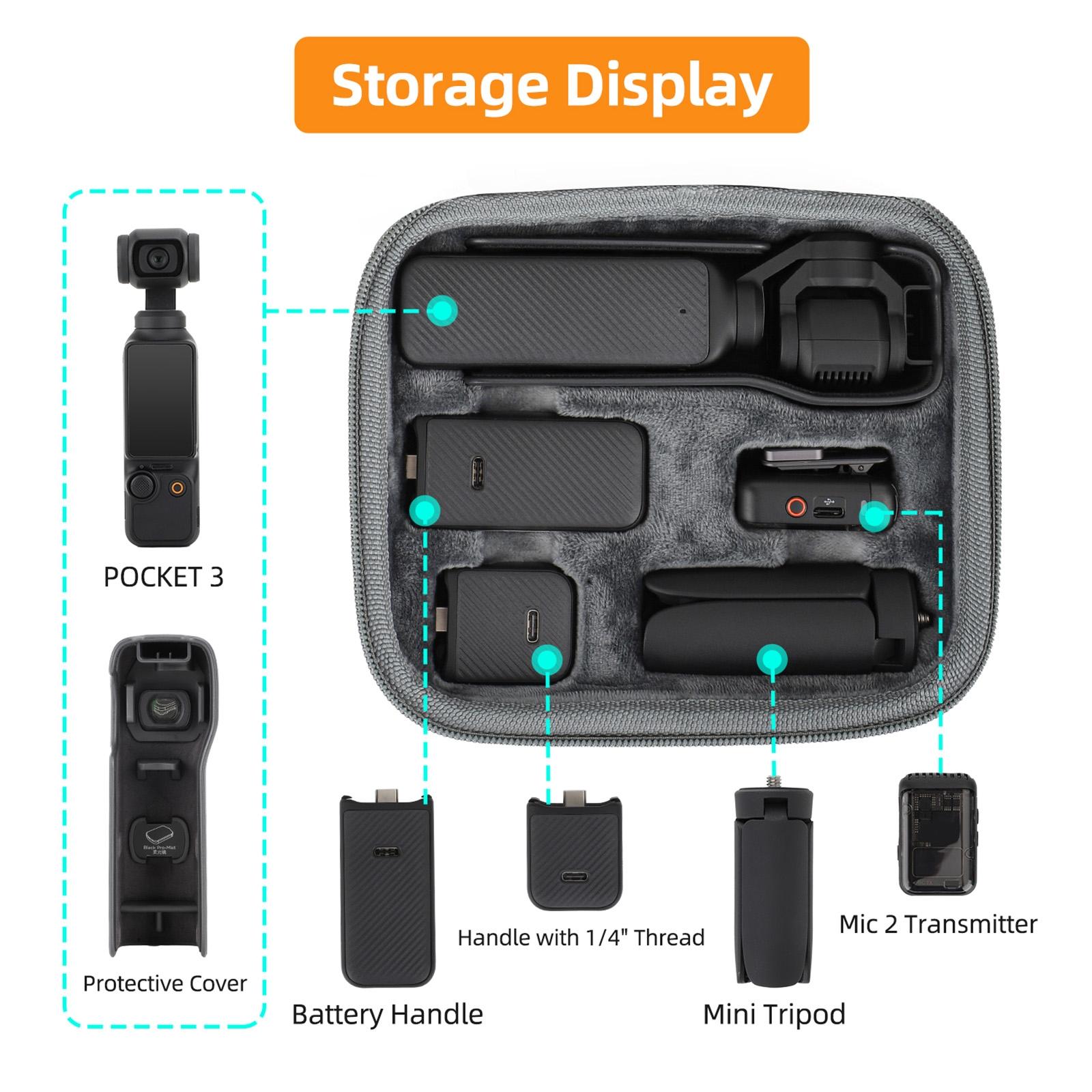 Portable Storage Case for Dji Pocket 3 - Complete Protection for Travel - Standard Set Bag 4
