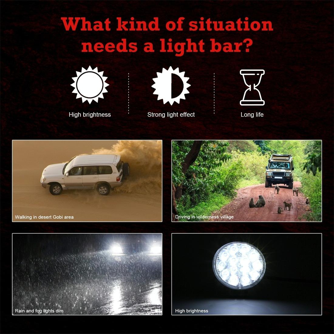 9.8W 10 - 30V Dc 6000K 3 Inch 14 Leds Circle Offroad Truck Car Driving Light Work Light Spotlight Fog Light 5