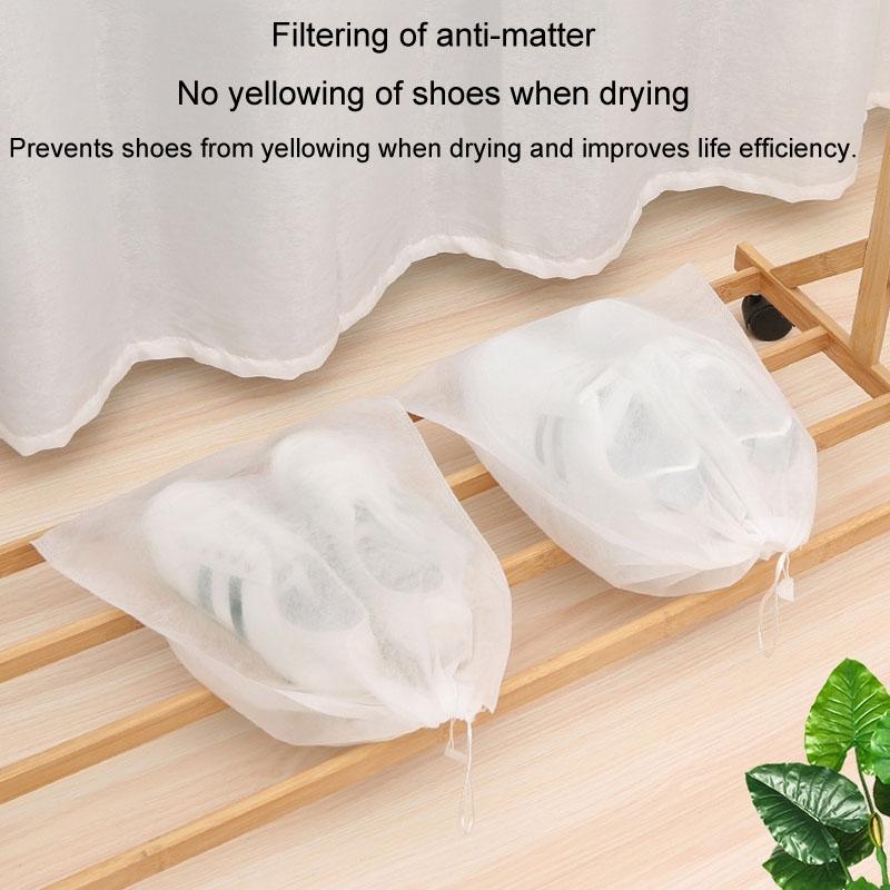 50 Pcs Thickened Non Woven Shoe Storage Bag Portable & Sunscreen - 50Pcs /Pack 32X38Cm Middle 8