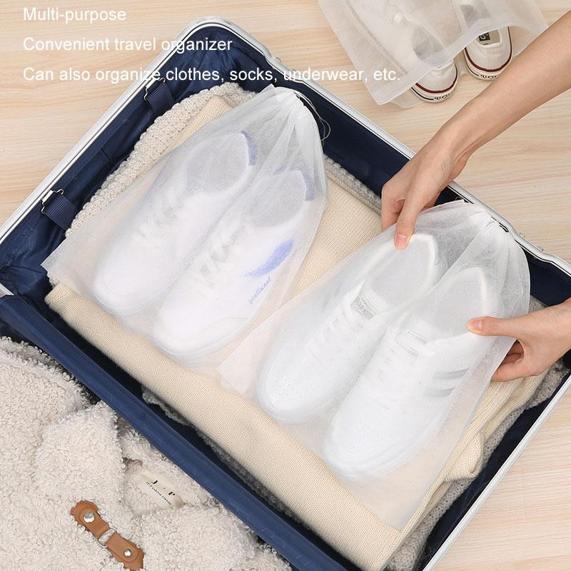 50 Pcs Thickened Non Woven Shoe Storage Bag Portable & Sunscreen - 50Pcs /Pack 32X38Cm Middle 9