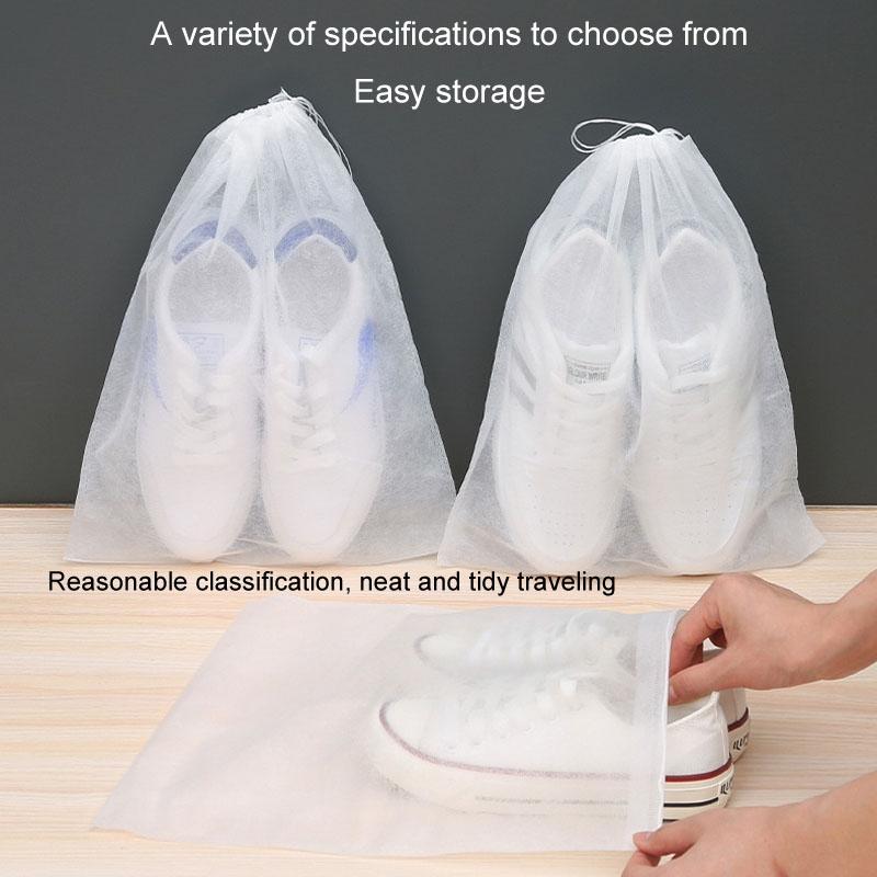 50 Pcs Thickened Non Woven Shoe Storage Bag Portable & Sunscreen - 50Pcs /Pack 32X38Cm Middle 10