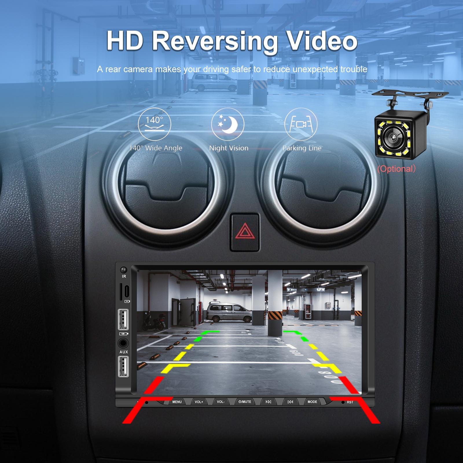 7 Inch Car Mp5 Player Carplay / Android Auto / Mirror Link / Bluetooth - Standard - With 4-Light Camera 8