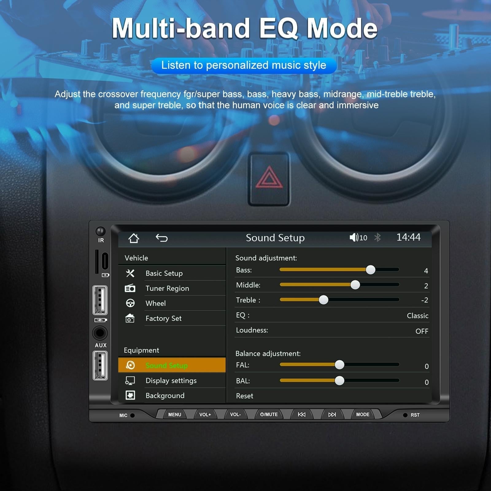 7 Inch Car Mp5 Player Carplay / Android Auto / Mirror Link / Bluetooth - Standard - With 4-Light Camera 10