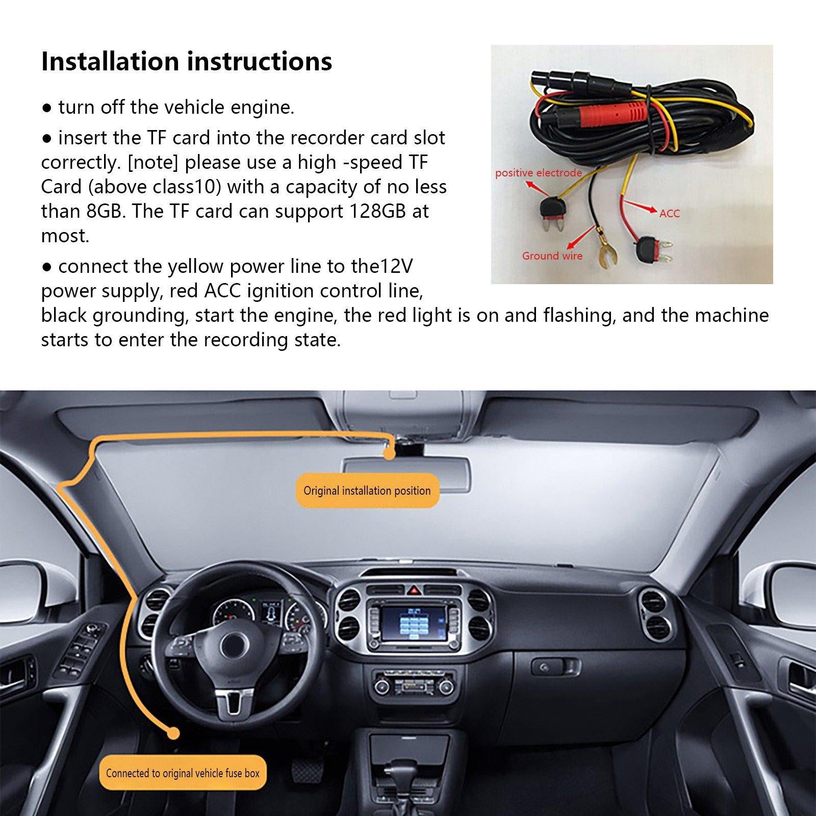Hd Night Vision Wifi Car Dash Cam - Single Camera 7