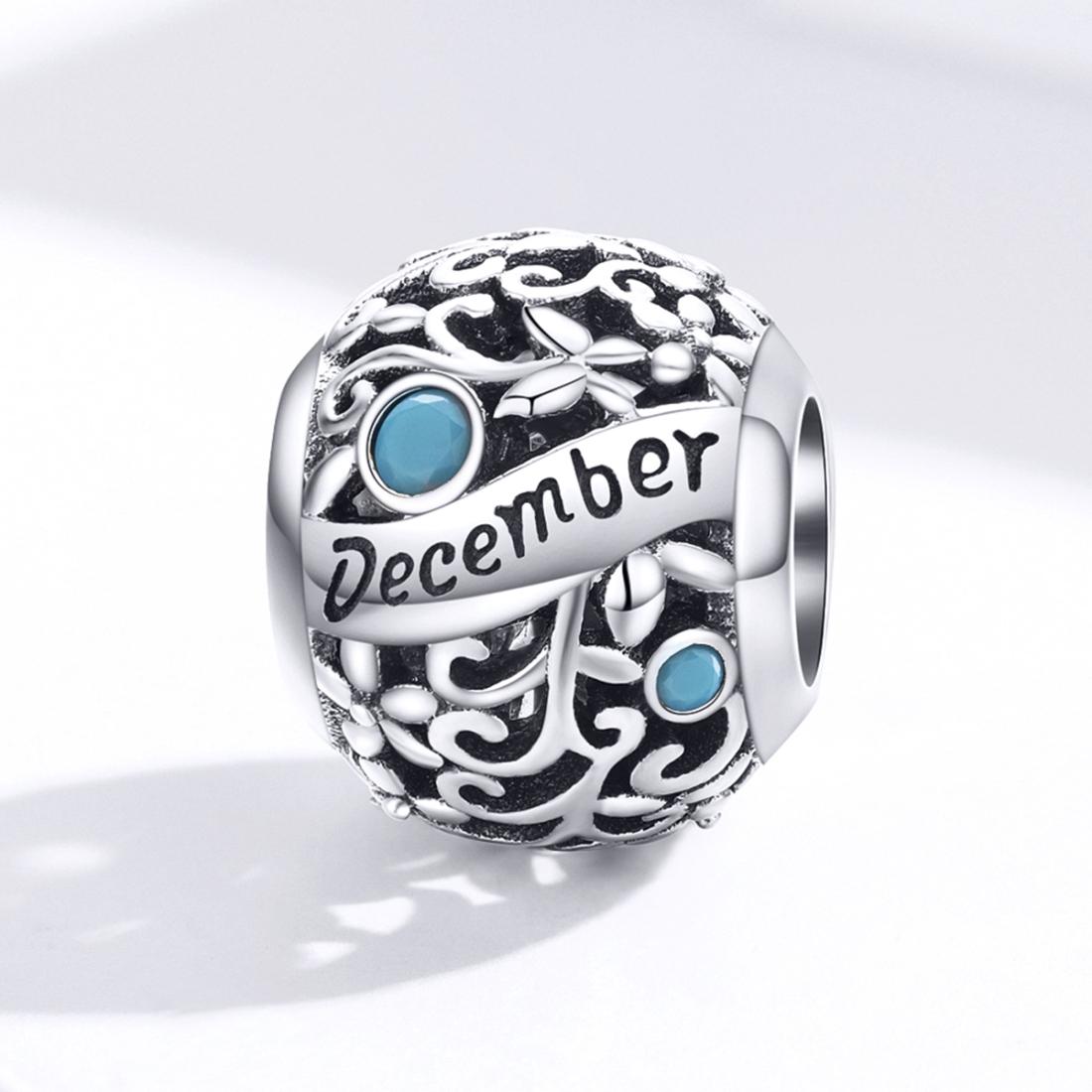 925 Sterling Silver Diy Birthstone Bracelet & Necklace Set December Style - December 3