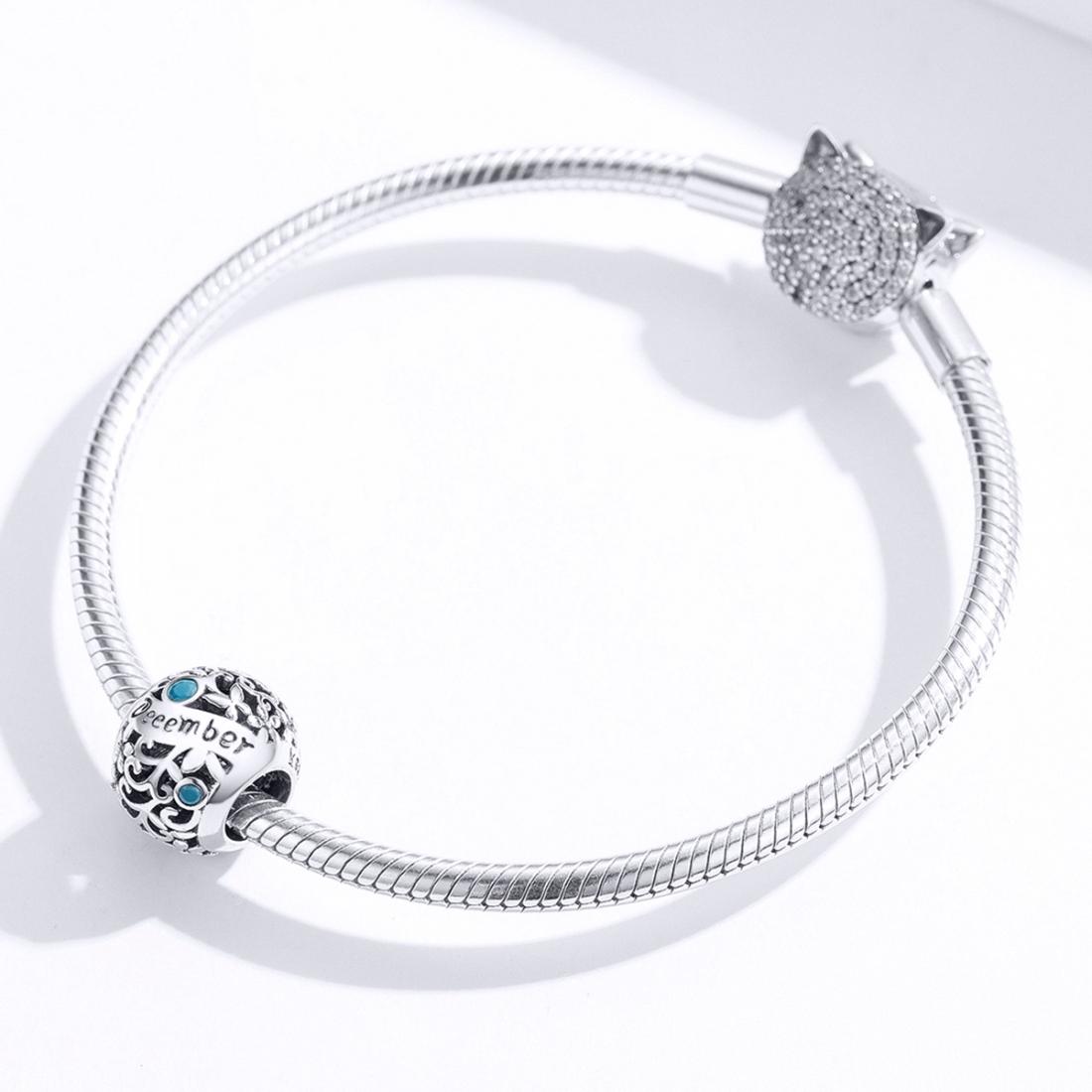 925 Sterling Silver Diy Birthstone Bracelet & Necklace Set December Style - December 5