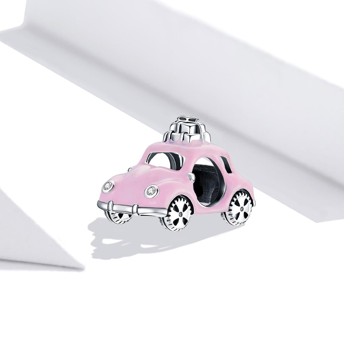 925 Sterling Silver Pink Car Beads For Diy Bracelets & Necklaces 3