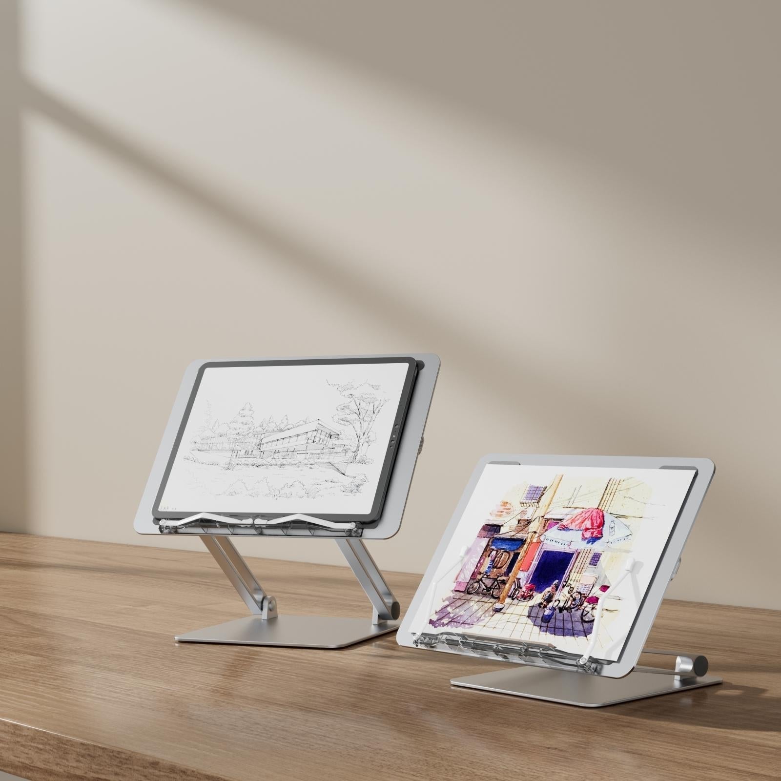 Portable Folding Laptop Stand with Adjustable Heat Dissipation - Book Clips 4