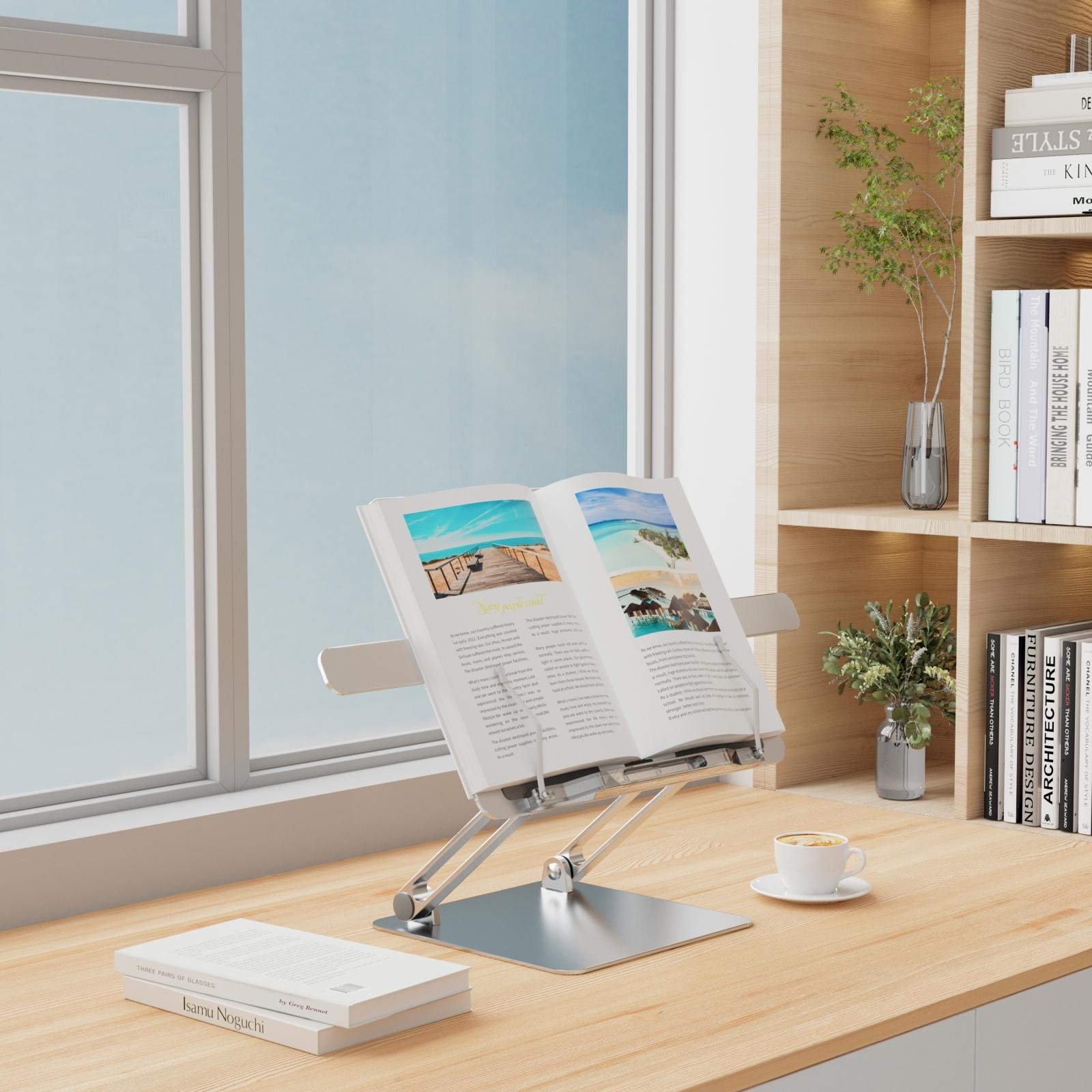 Portable Folding Laptop Stand with Adjustable Heat Dissipation - Book Clips 5