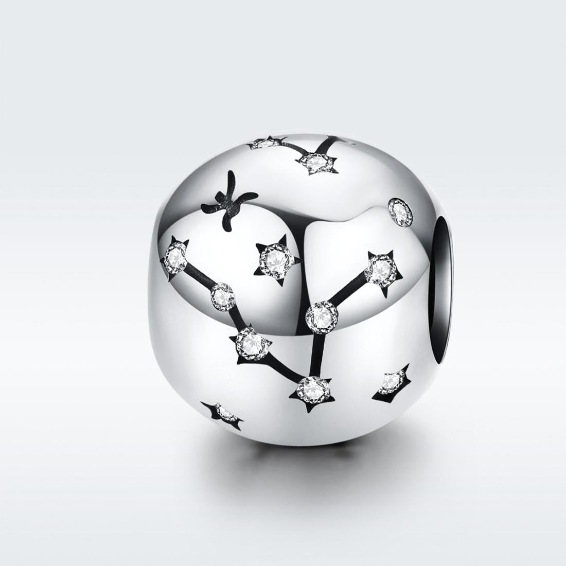925 Sterling Silver Diy Zodiac Bracelet Beads Constellation Accessory Pisces Style - Pisces 3
