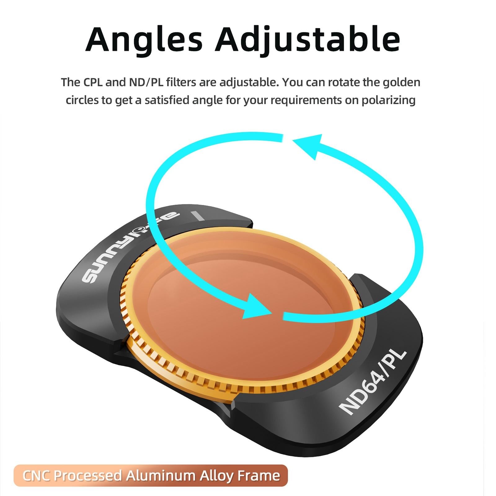Sunnylife 3 In 1 Nd16 Camera Lens Filter For Dji Osmo Pocket No Gimbal Reset - 4 In 1 Uv Cpl Nd32 Nd64 4