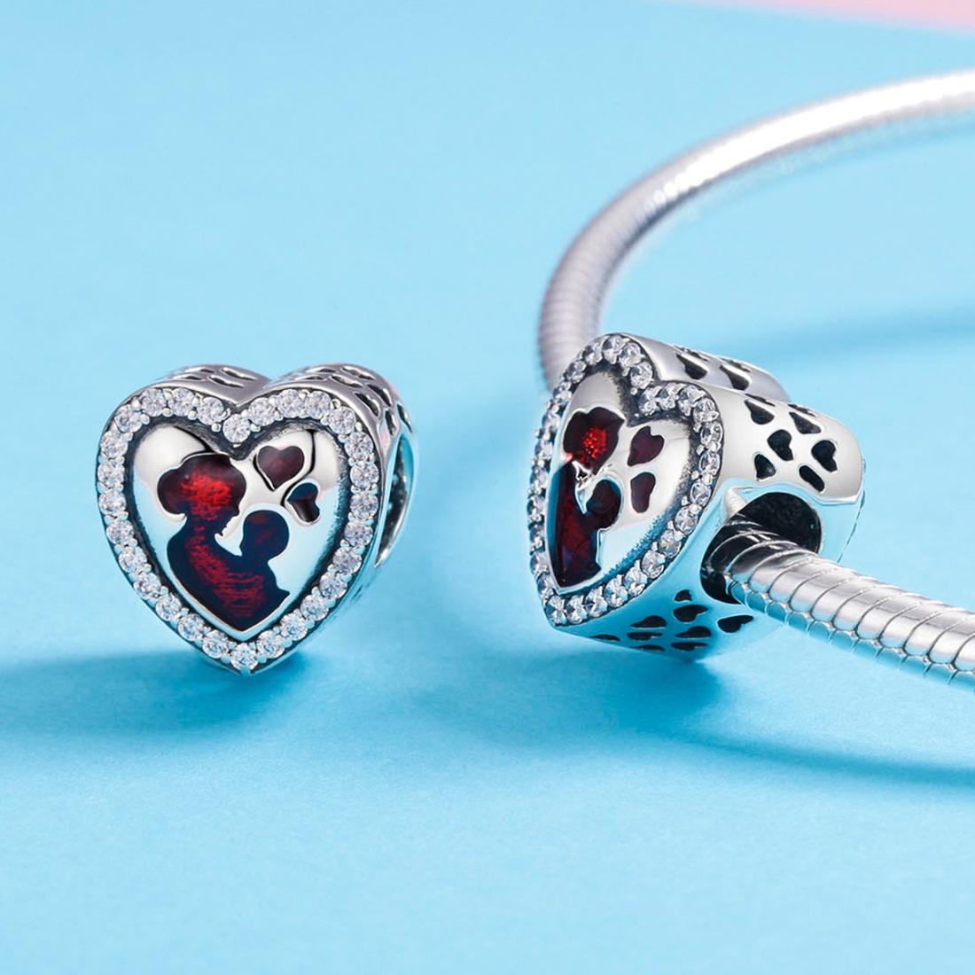 925 Sterling Silver Mother'S Love Bead Bracelet Accessory 4